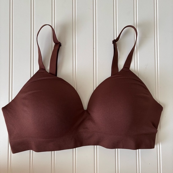 Truekind | Women's Supportive Comfort Wireless Shaping Bra Chocolate Size Large - Picture 1 of 6
